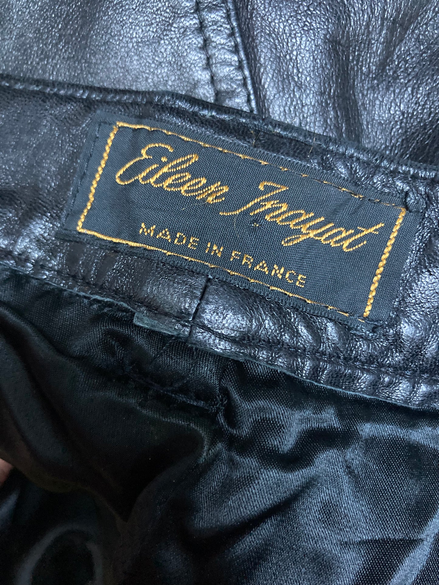 Pantalon de cuir clouté 1980