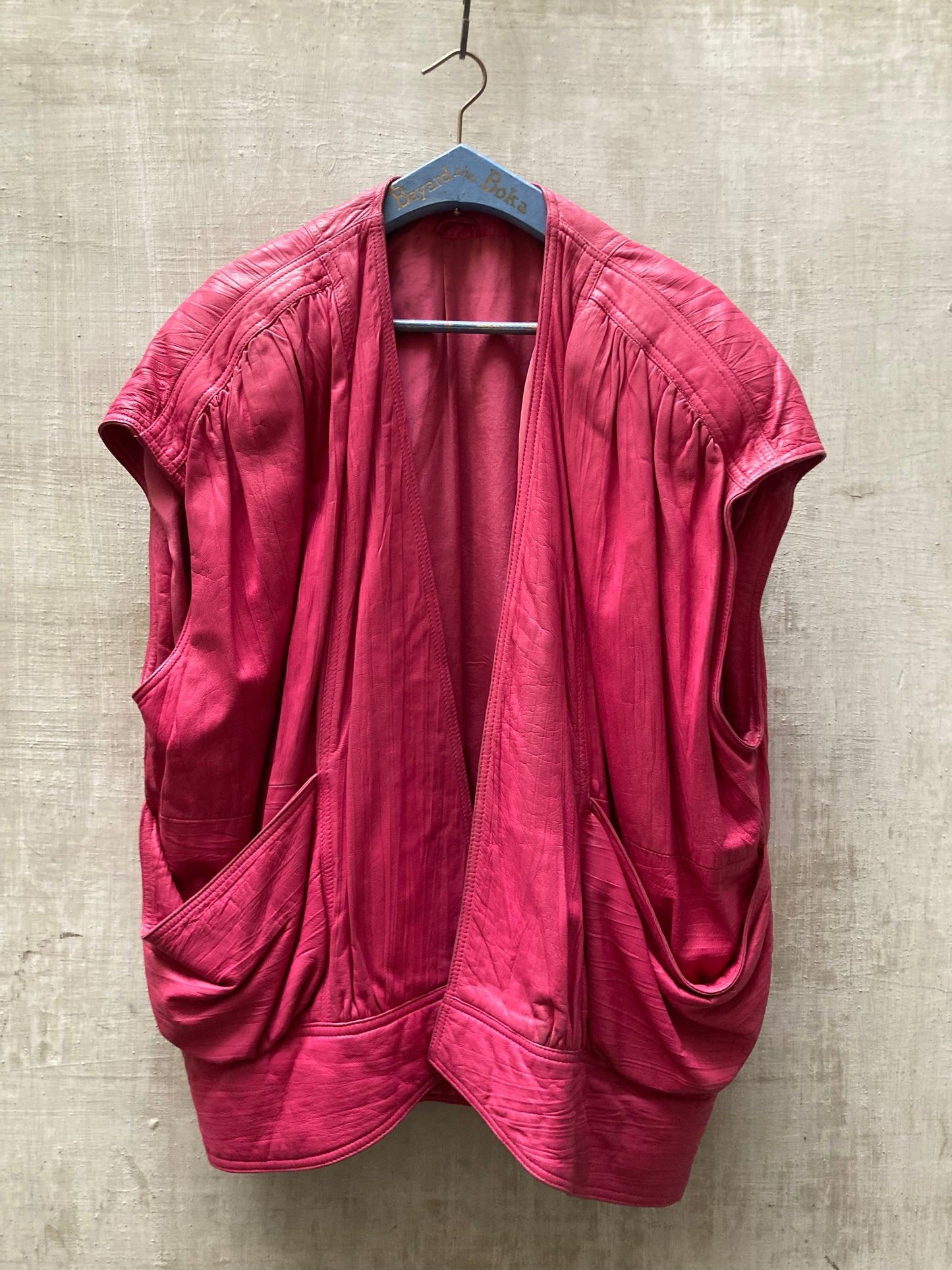 Ensemble cuir rose 1980
