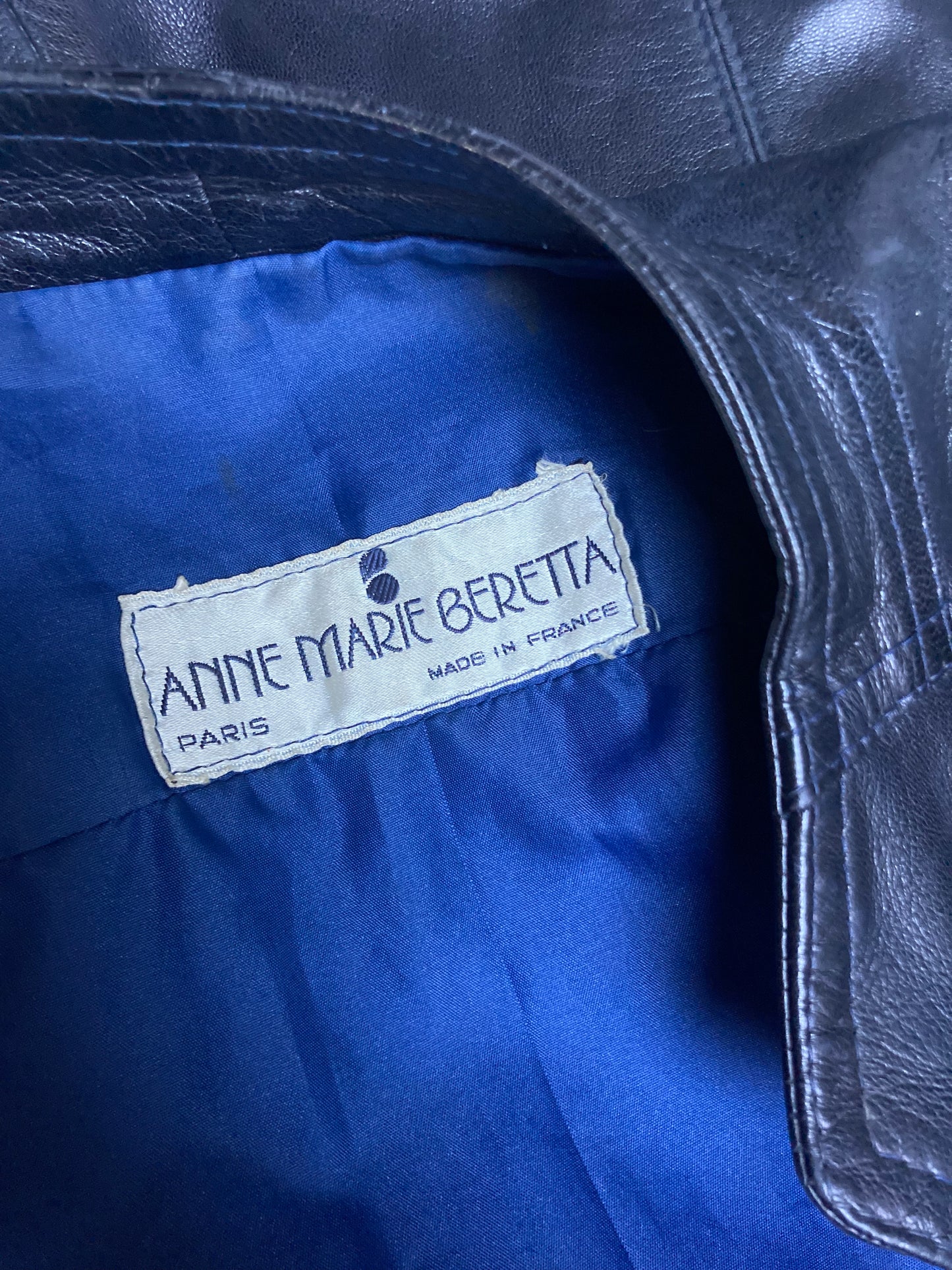 Veste cuir Anne Marie Beretta pour Mc Douglas