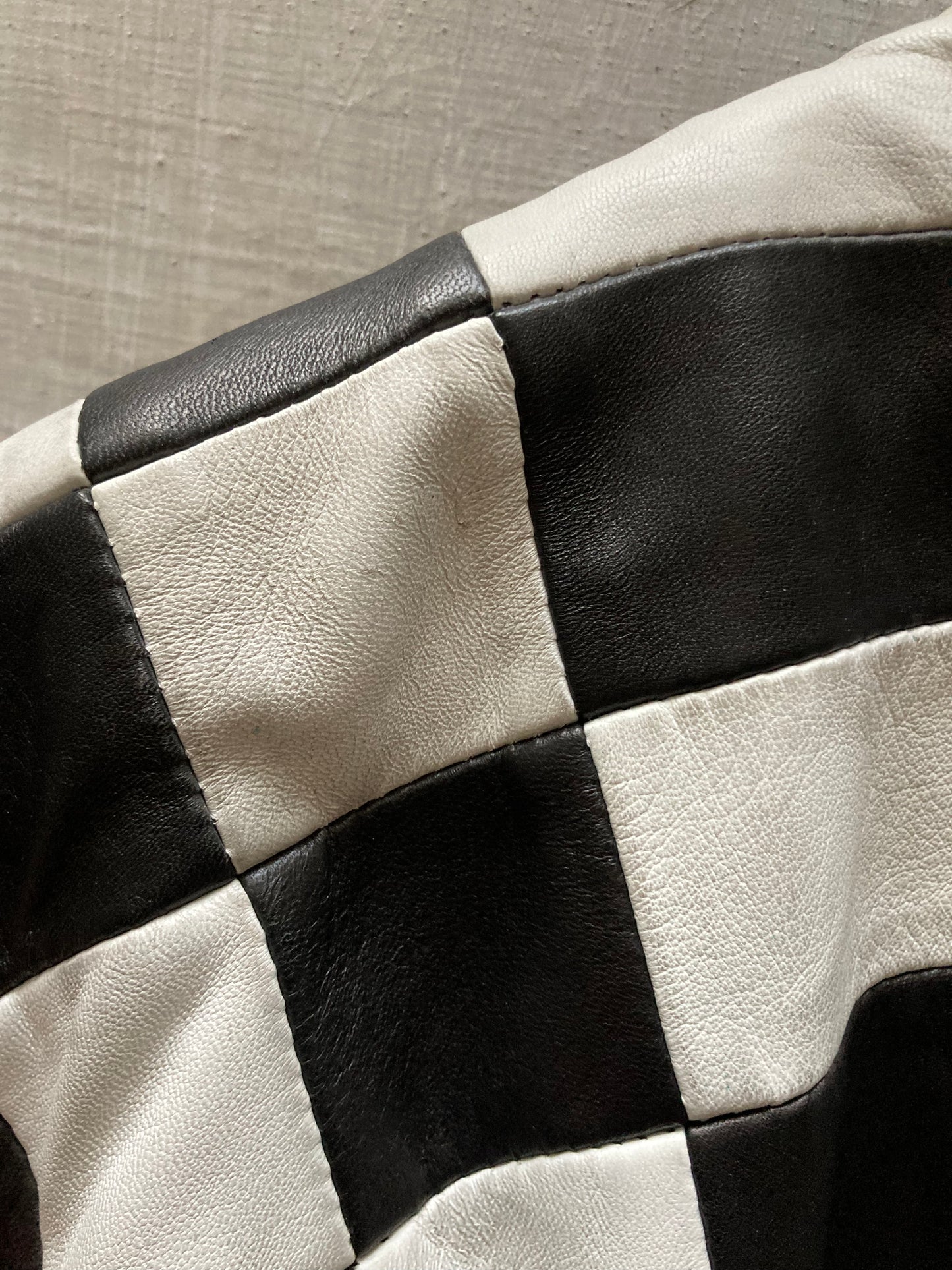 Veste cuir damier 1980