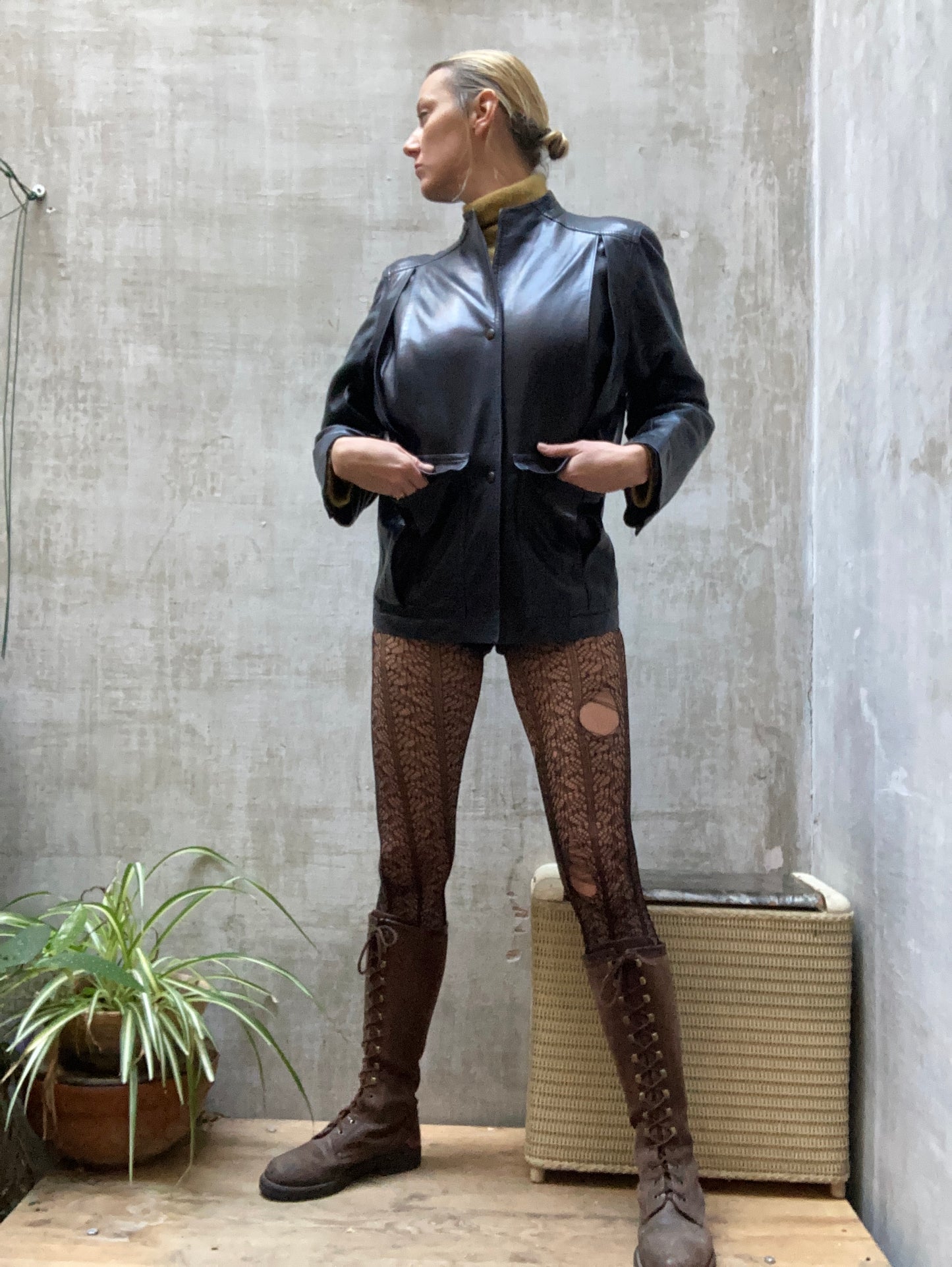 Veste cuir Anne Marie Beretta pour Mc Douglas