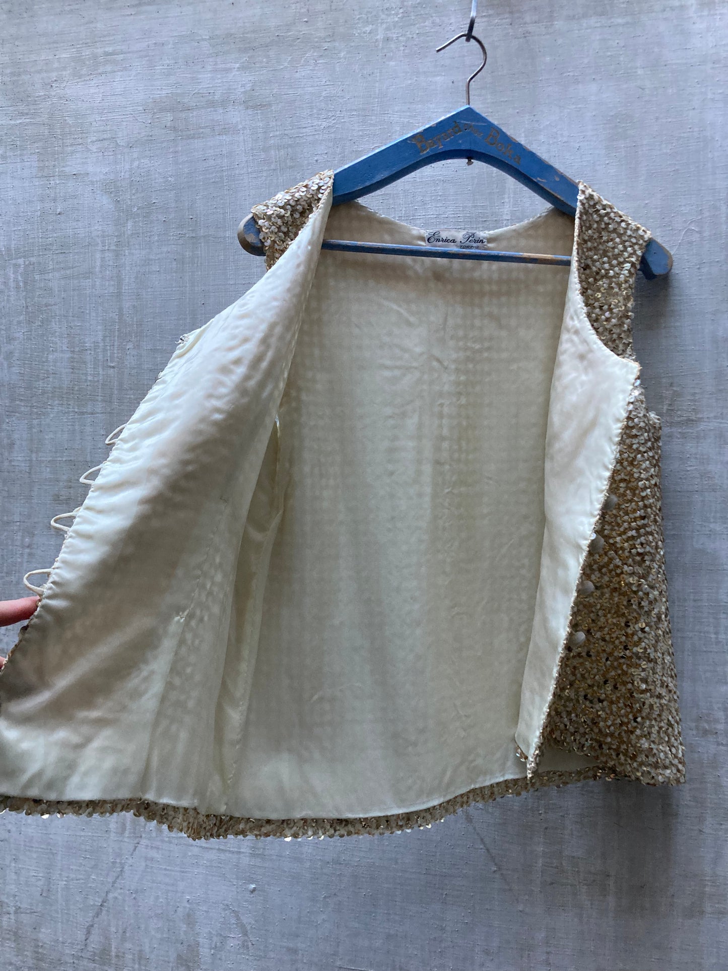 Ensemble sequins dorés 1960