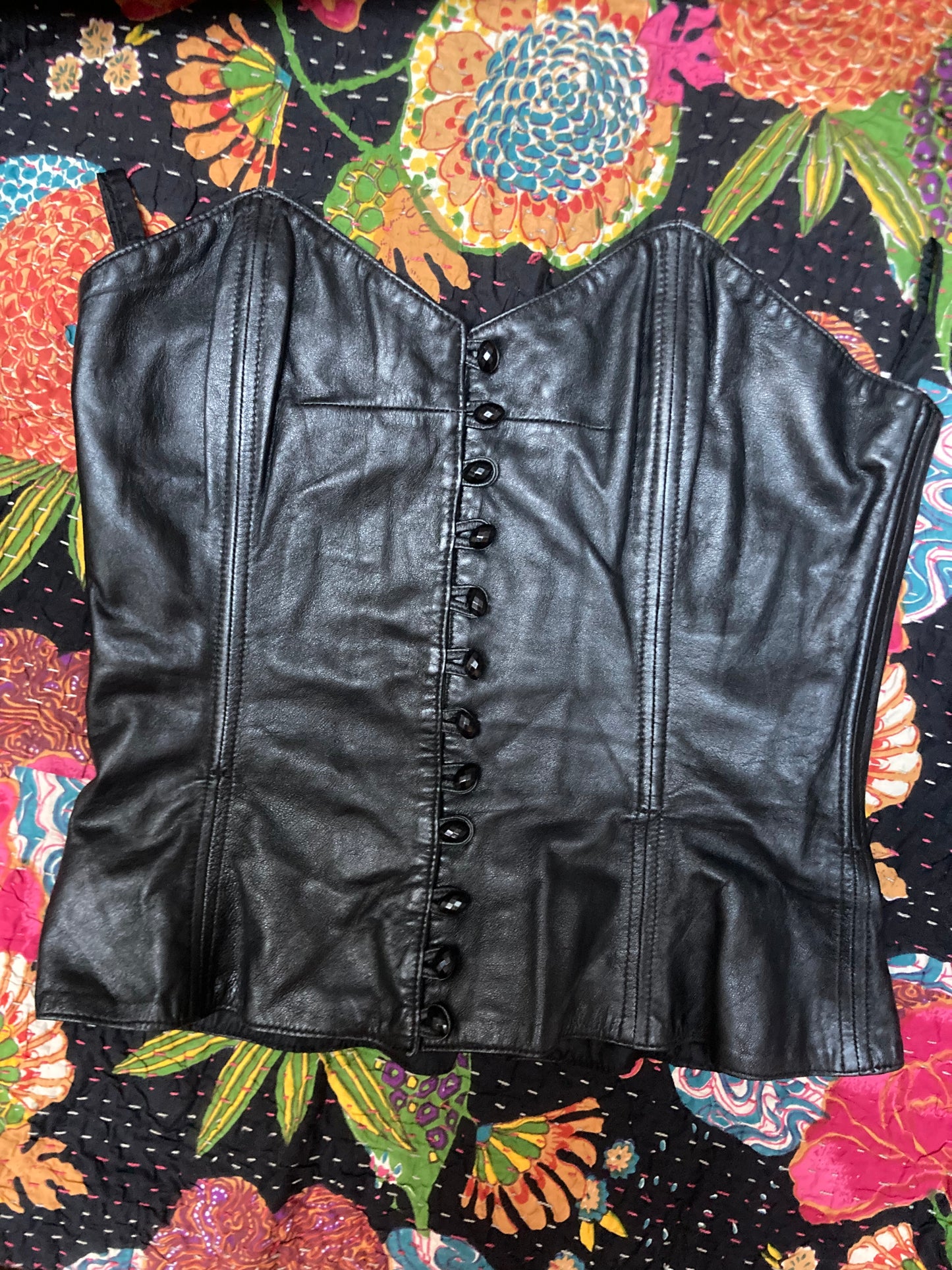 Bustier cuir 1980 - Claude Petin pour Diamant Noir