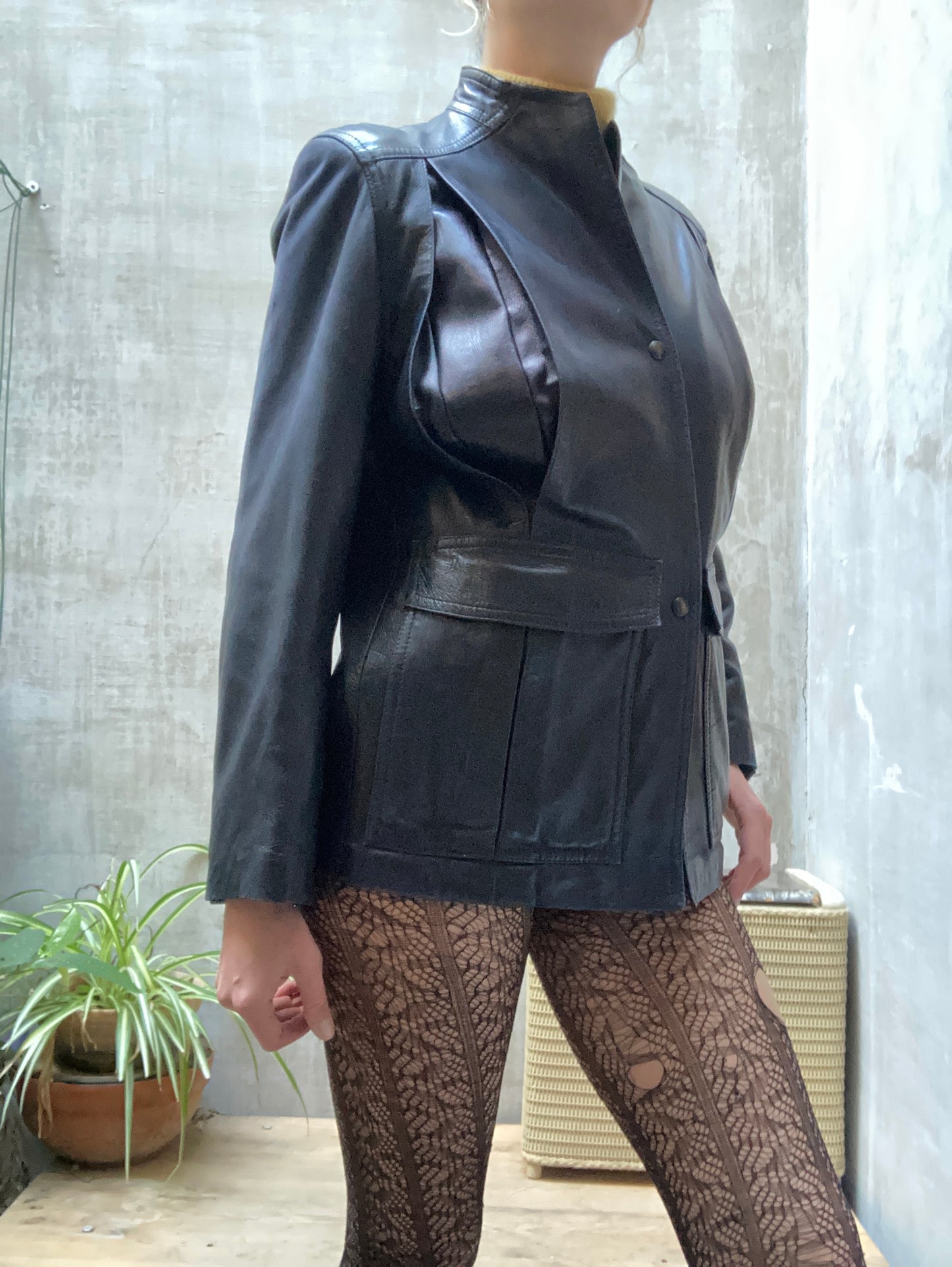 Veste cuir Anne Marie Beretta pour Mc Douglas