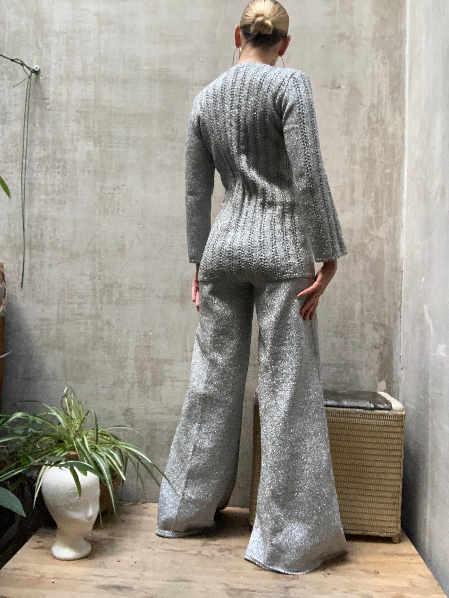 Ensemble lurex argenté 1960