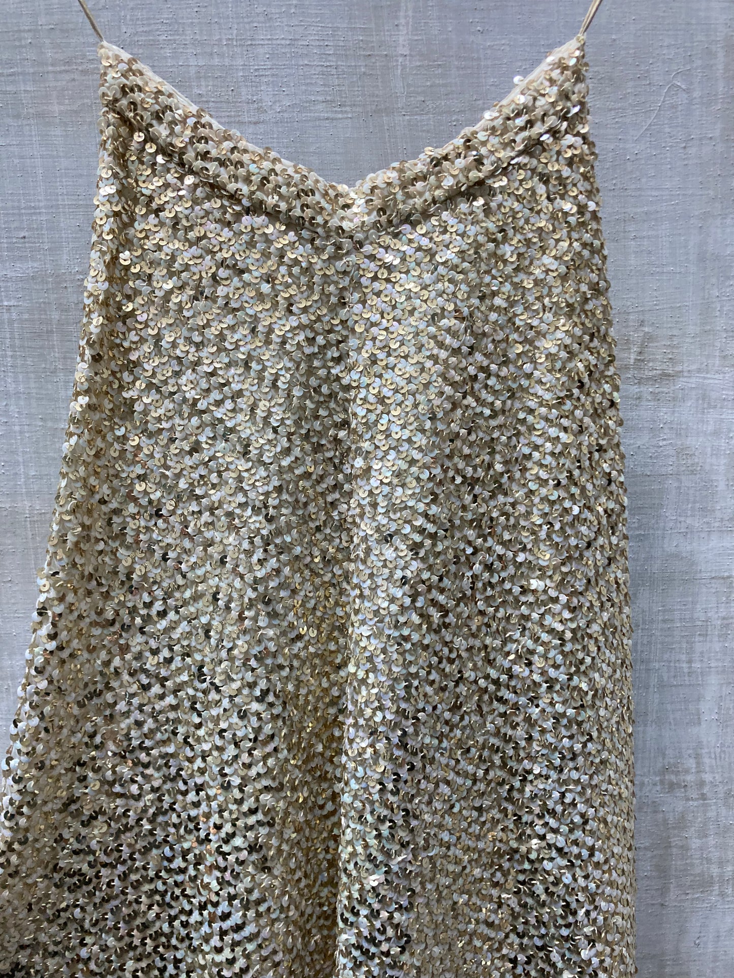 Ensemble sequins dorés 1960