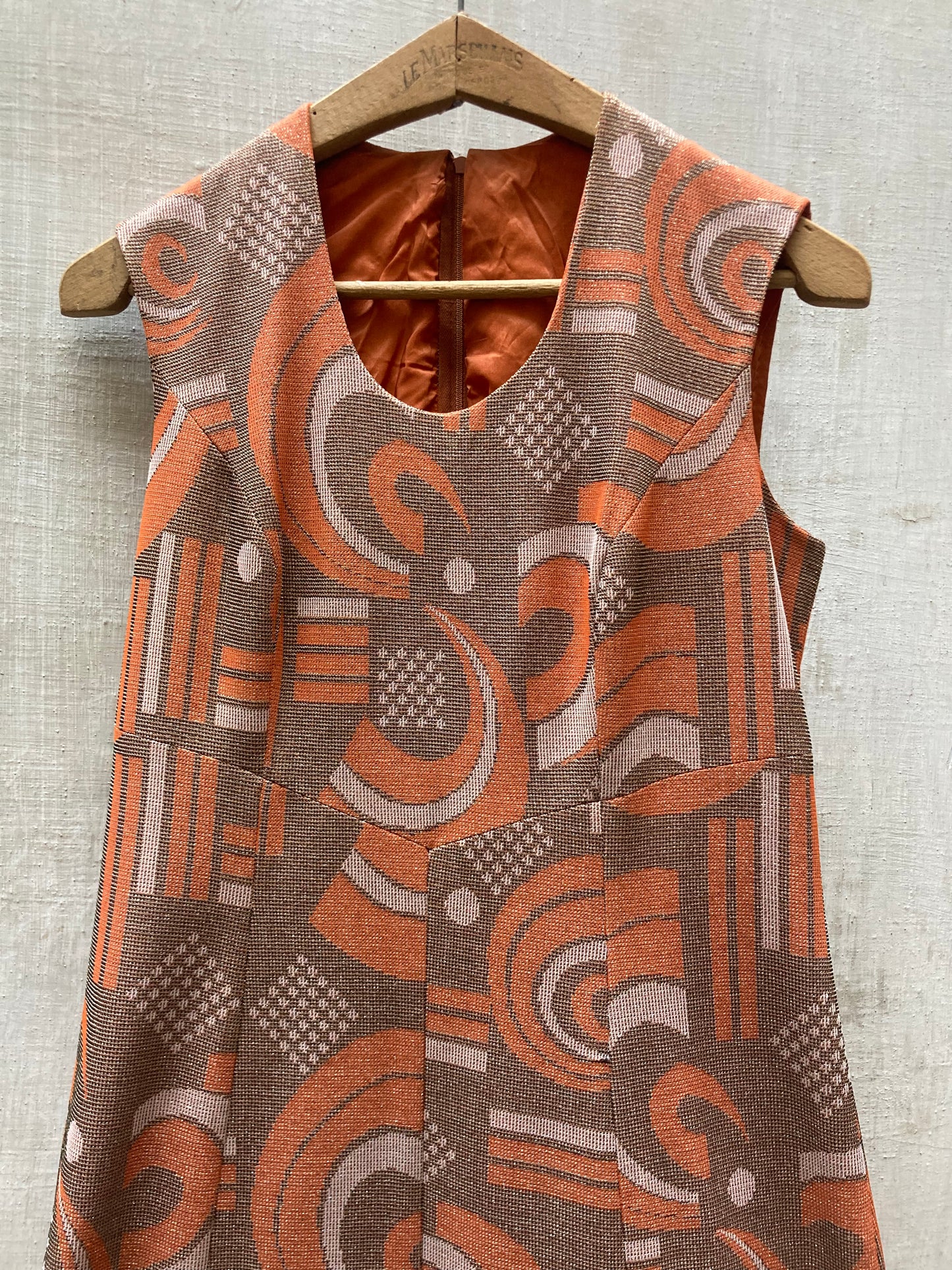 Robe longue lurex 1970