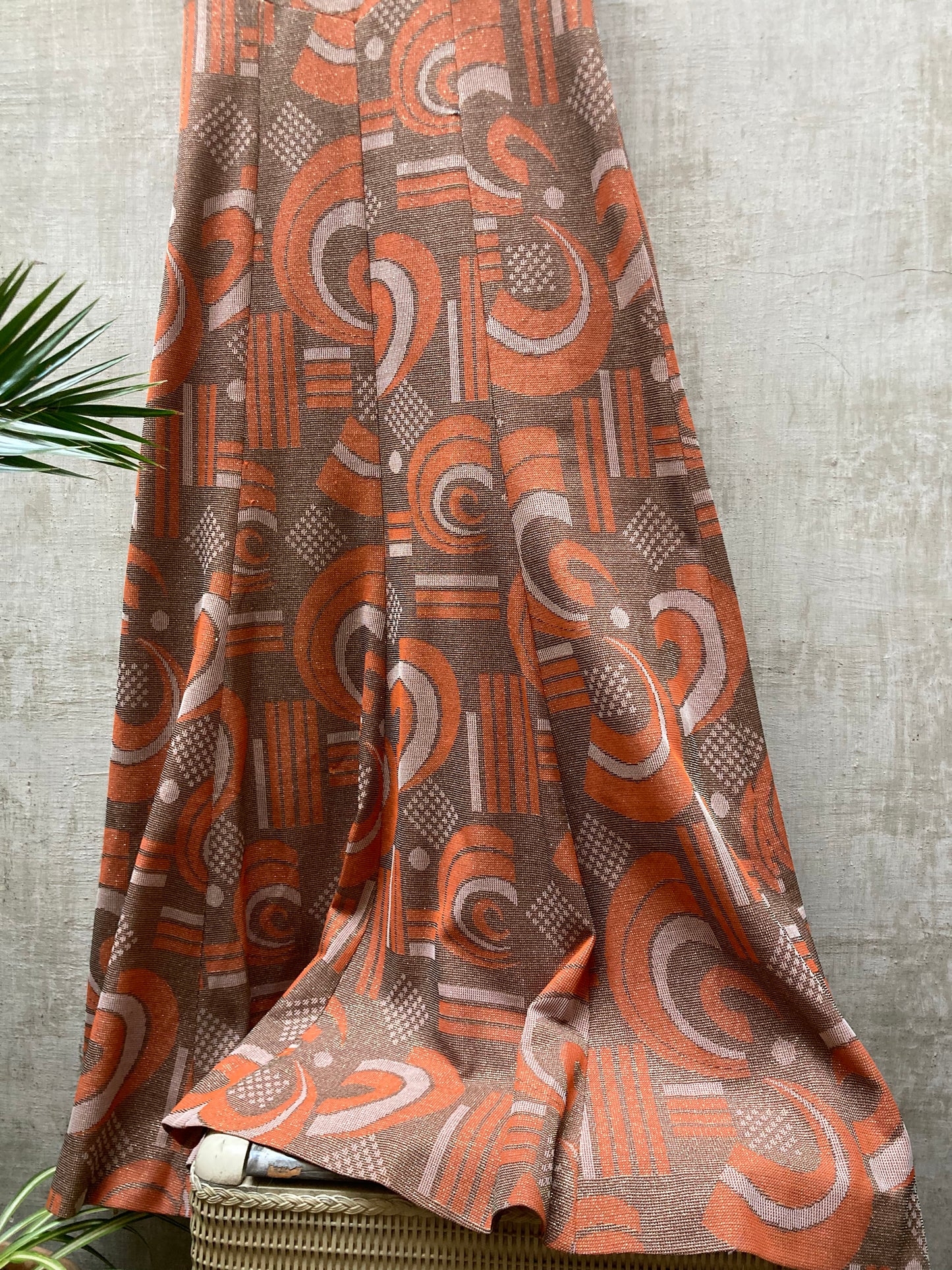 Robe longue lurex 1970