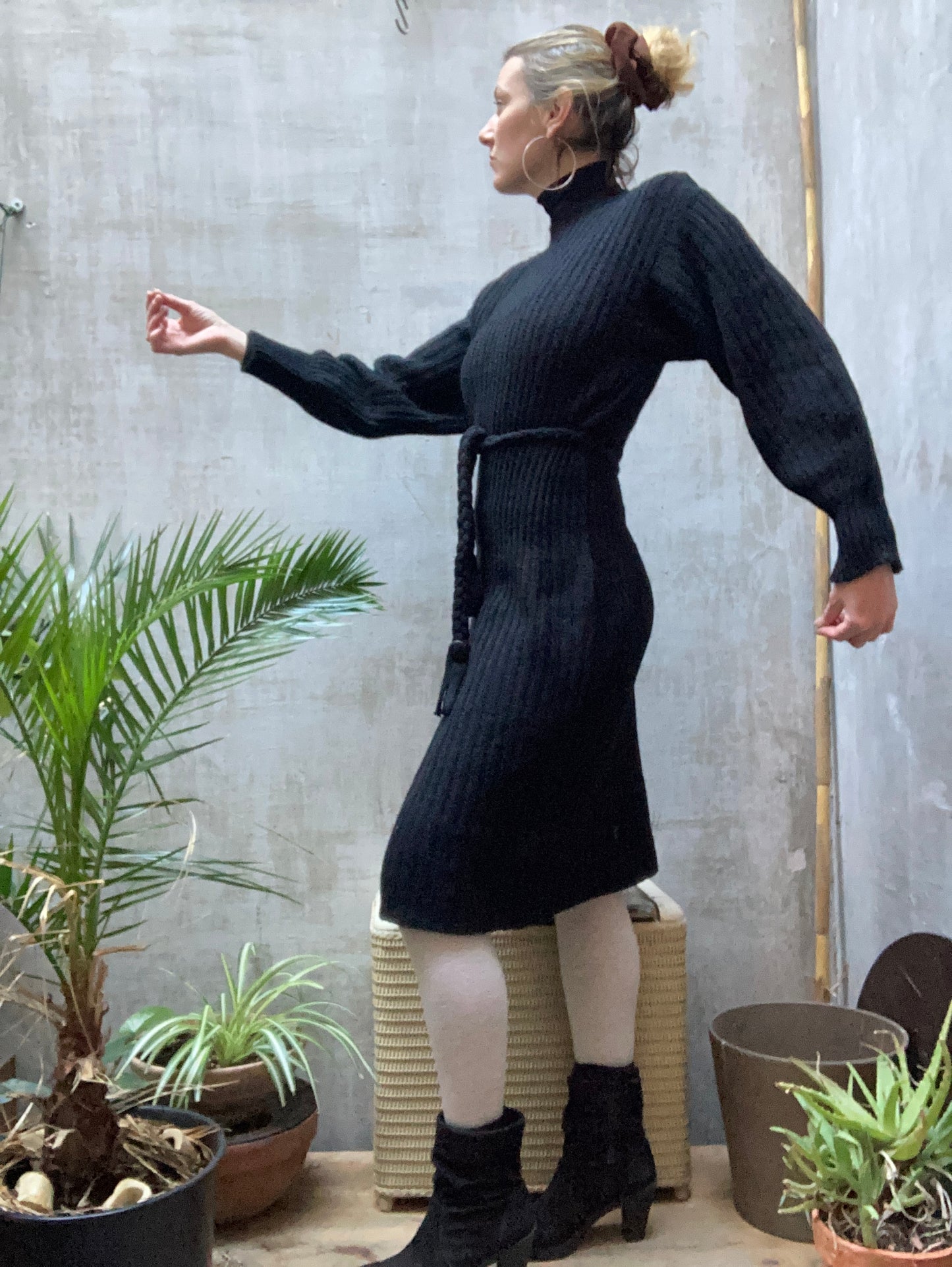 Robe pull luxe en laine