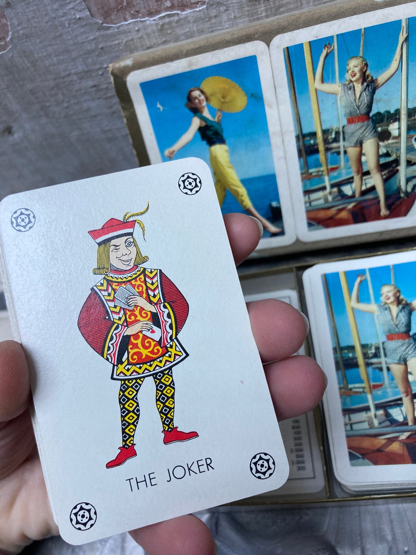 Cartes à jouer pin up 1960