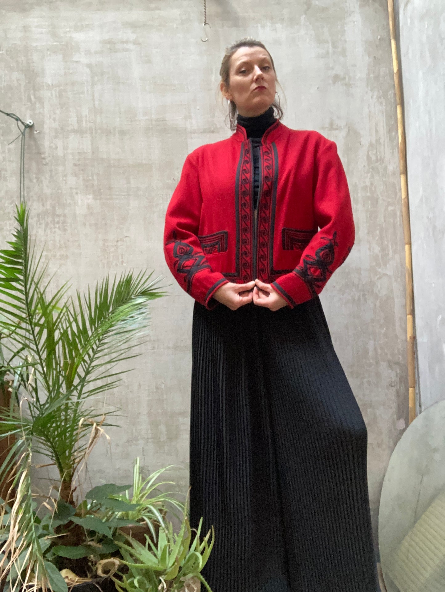 Veste en laine brodée Guatemala