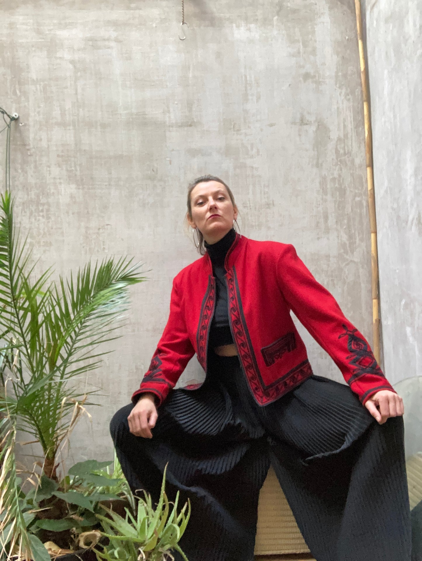 Veste en laine brodée Guatemala