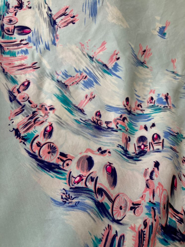 Foulard en soie 1950 western