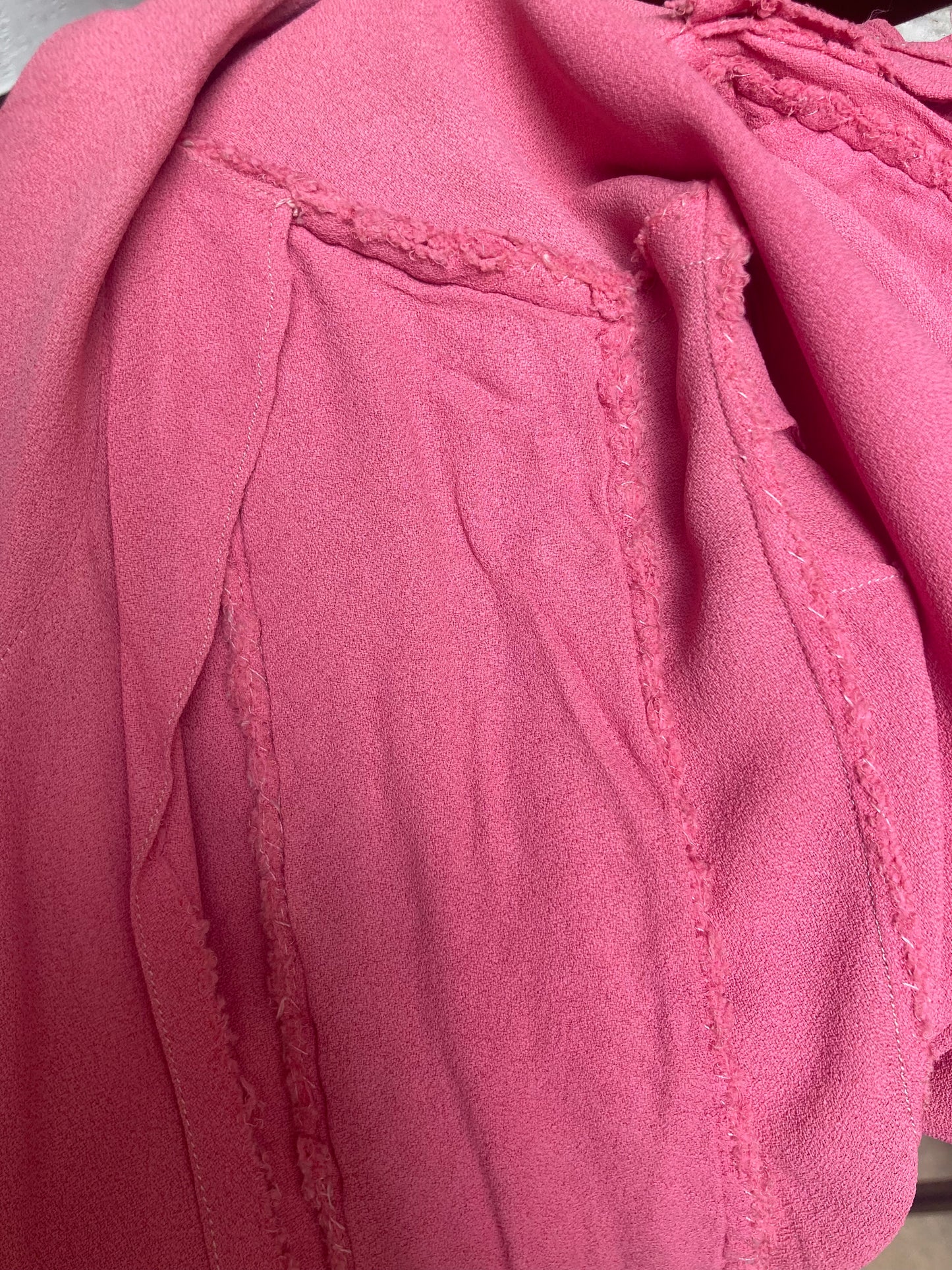 Chemisier 1940 en crêpe rose