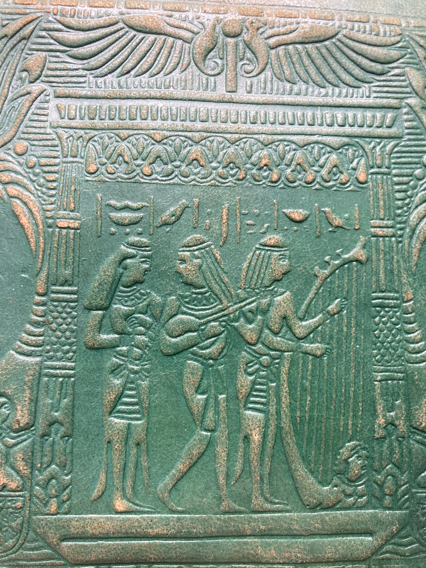 Sacoche souvenir d’Egypte en cuir - 1950