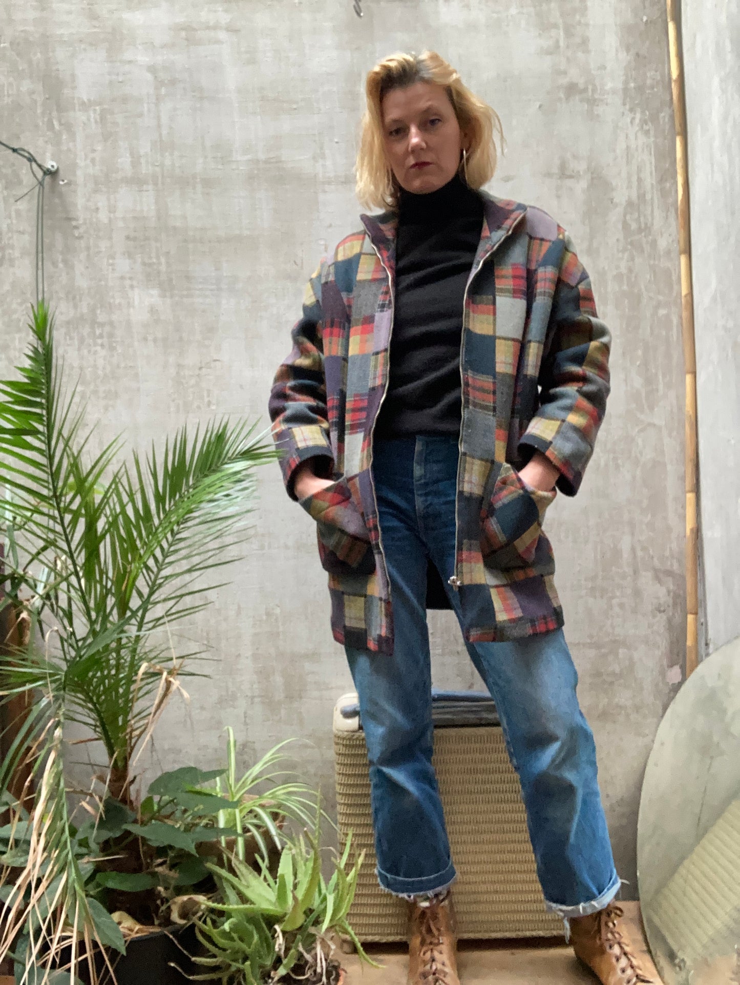 Manteau à carreaux 1990